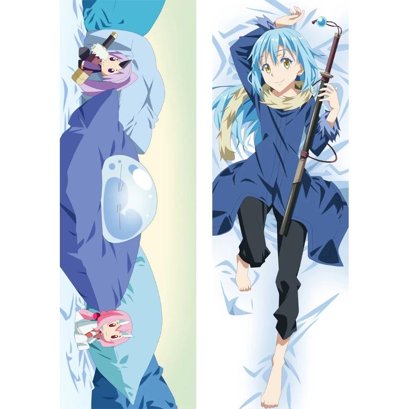 

Аніме Rimuru Tempest Cos Dakimakura Slime Наволочка Tensei shitara Slime Datta Ken Hugging Body Otaku Throw Pillowcase 60x170cm Peach Skin червоний
