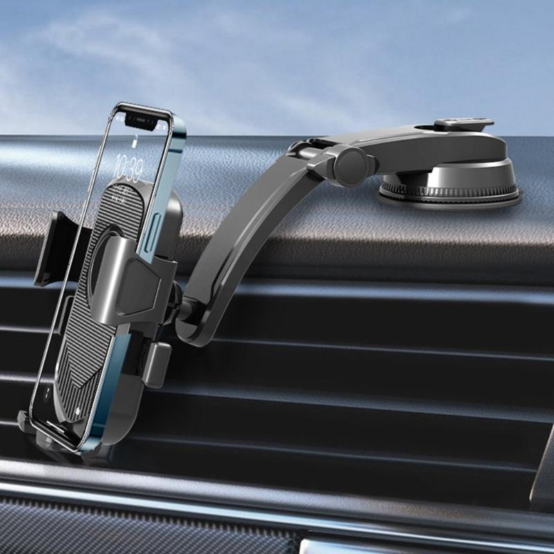 Dashboard Phone Holder Heat Resistant ABS Antislip Arms Vibration Proof Suction Base Design For All Car Models