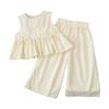 Baby Girl Summer Polka Dot Sleeveless Suit New Little Girl Casual Thin Top Wide Leg Pants Korean Style Two-piece Set
