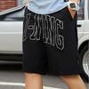 Li Ning Letter Print Reflective Loose Drawstring Casual Shorts Men Shorts Black AKSR689-1