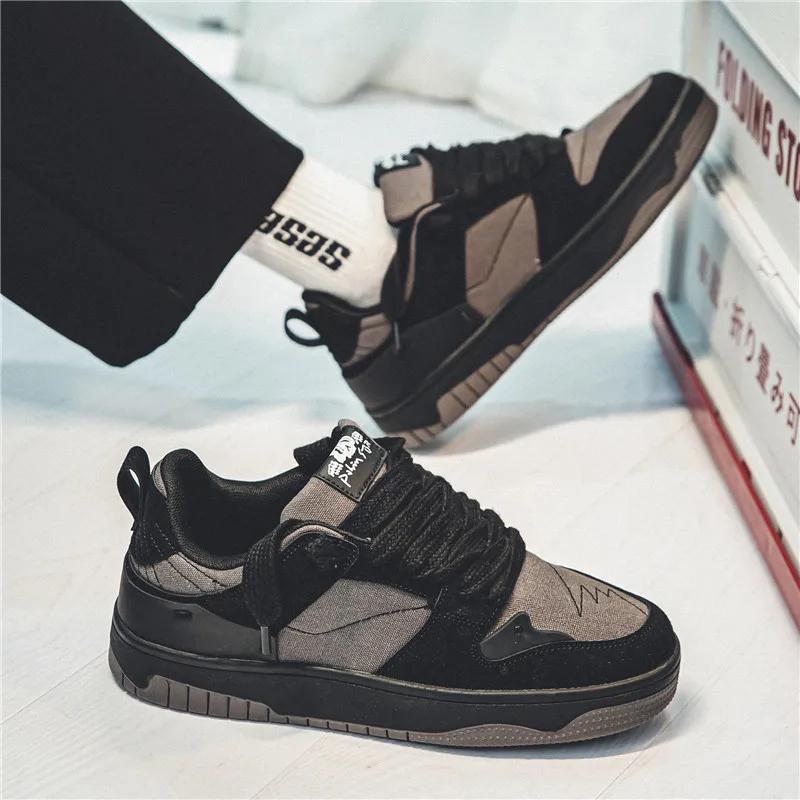 Móda SYTK Pánské Běžecké Tenisky Chůze Kožené Boty Mládež Volnočasové Kriketové Boty Módní Trend Board Shoes Pohodlné Skateboardové Boty