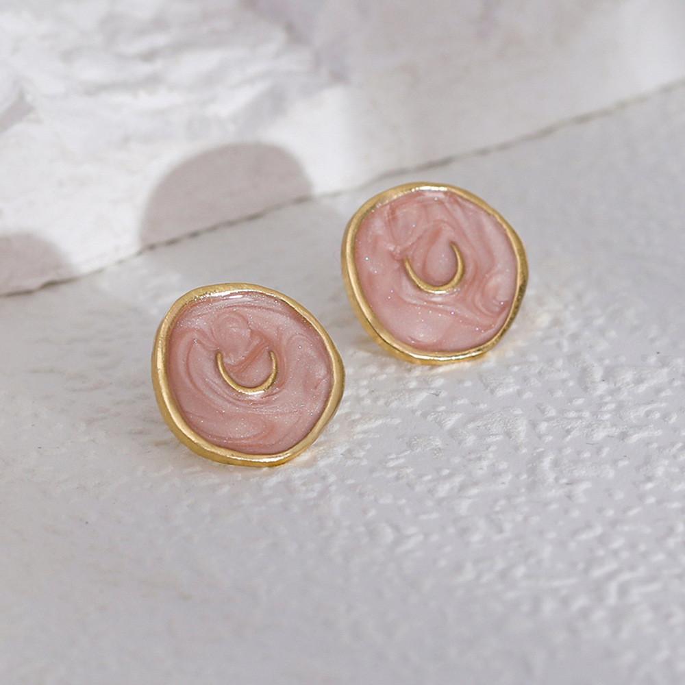 Geometric Heart Versatile Moon Star Earrings For Women In Colors Multiple