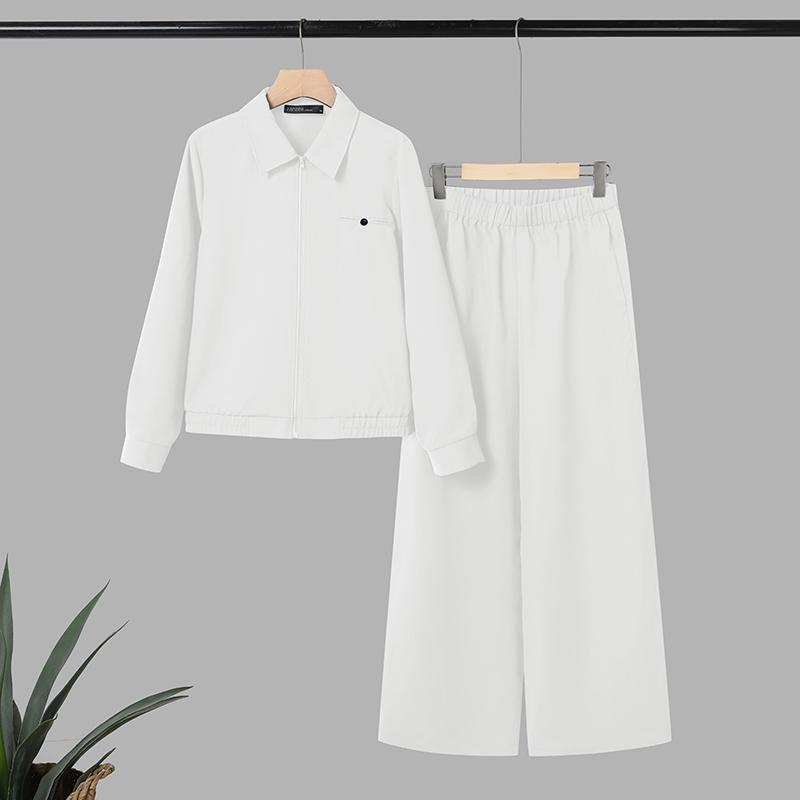 ZANZEA Women Long Sleeve Zipper Thin Jacket and Long Pants Casual Autumn Two Piece Suit Sets