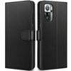 Protective Case - E.F.CONNECTION - for Redmi Note 10/Note 10S - Black - Leather Effect - 360° Protection