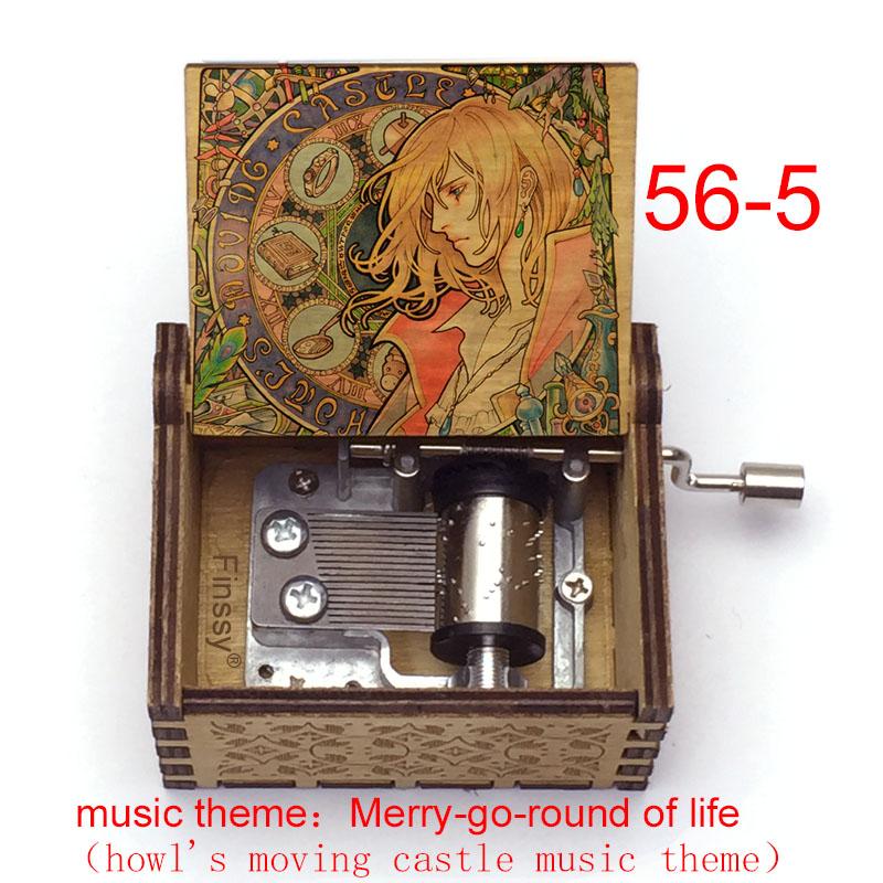 Howl's Moving Castle DIY Music Box Music Theme Song Merry-Go-Round for Christmas New Year Unique 56-Key Life Gift