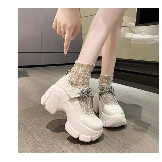 2025 Thick Bottom Mary Jane Small Leather Shoes Women Autumn New Design Punk Lolita Shoes Women Versatile Loafers Casual