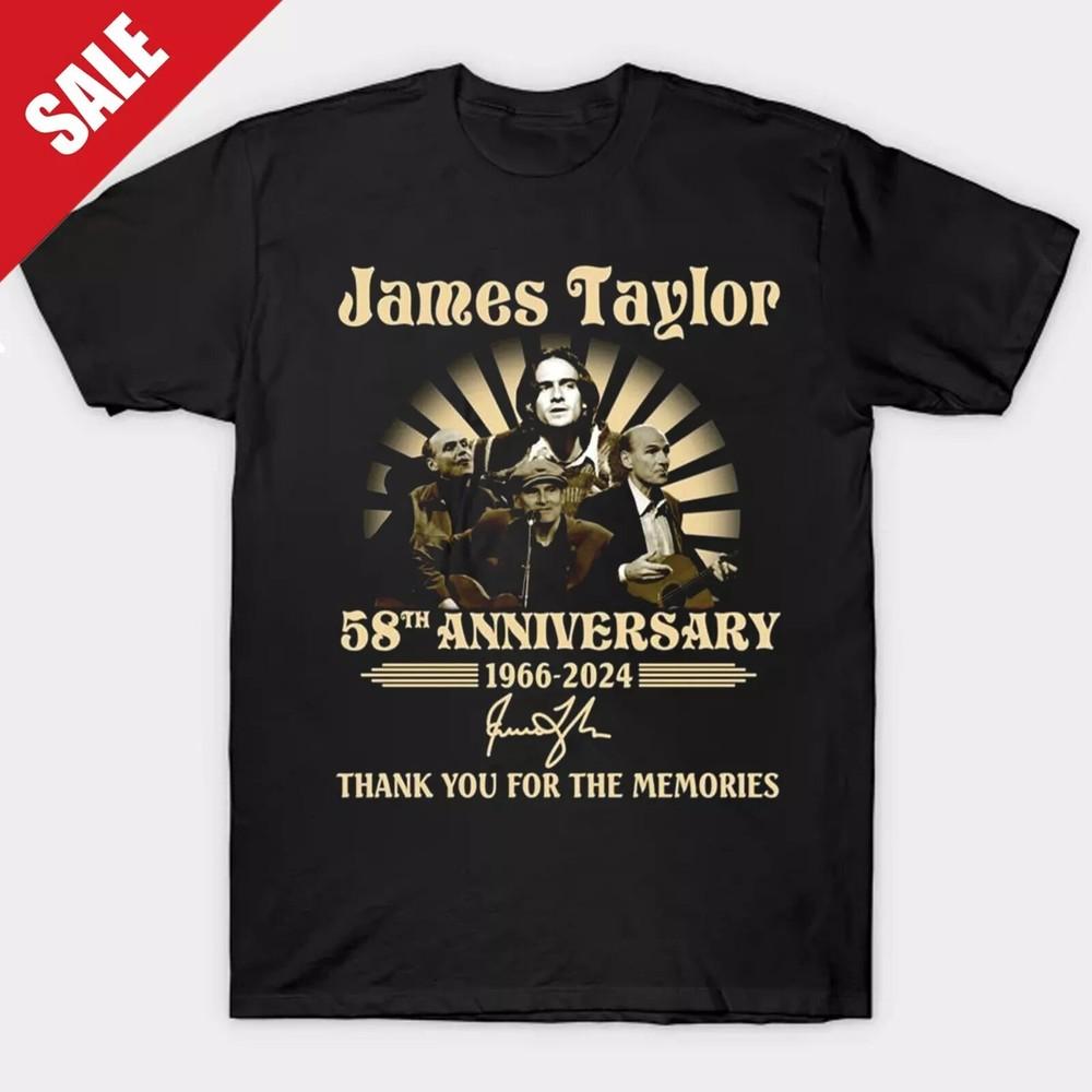 James Taylor 58th Anniversary 19662024 Signatures Thank tShirt Unisex T-Shirt XXXXL