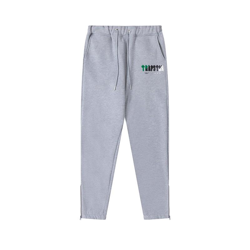 Mens Gradient Letter Tiger Head Embroidered Hoodie Jogger Set Streetwear Winter Outfit