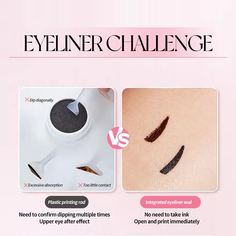 Rotating Double-head Eyeliner Stamp Pen Natural Long-lasting Quick-drying Waterproof One-stamp Eyeliner For Beginners