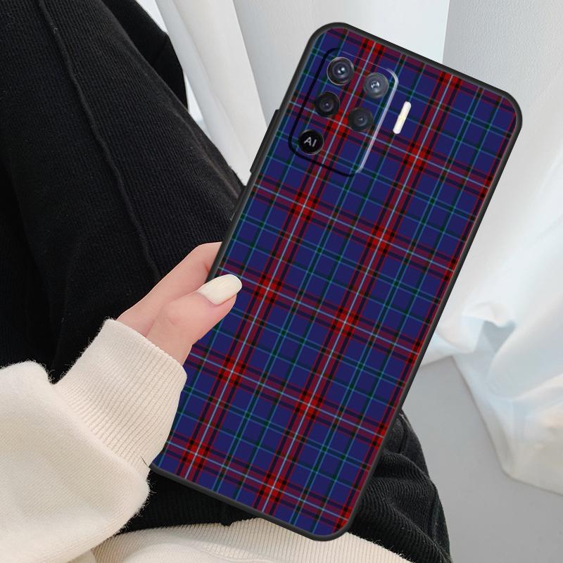 Clan Stewart Dress Plaid Pattern Case For Oppo A54 A74 A94 A18 A57 A17 A77 A38 A58 A78 A98 A80 A60 A40 A96 A76 A16 A15 A5 Pro