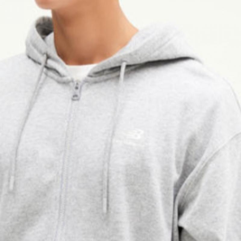New Balance Half Club Nbmde21013 Mg Essential Single Mesh Hoodie Zip Up Semi Overfit Men