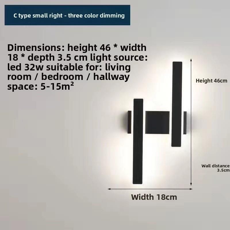 Modern Minimalist Wall Lamp With Led Light For Bedroom And Living Room Decor