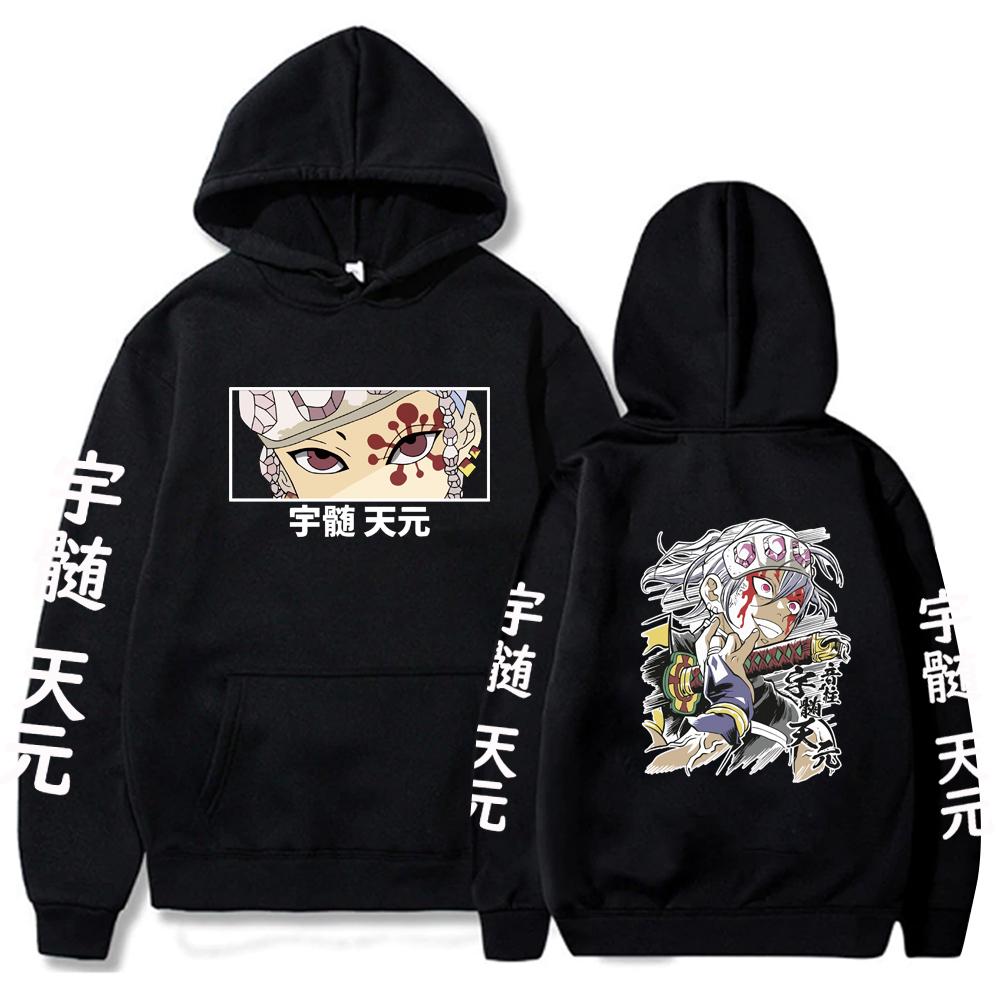 Hot Anime Demon Slayer Uzui Tengen Hoodies Pullover Tops Harajuku Manga Kimetsu No Yaiba Mann Frauen Sweatshirts