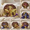 Animation 12 Gold S-Saint S-Seiya Pillow Case Anti-dustmite Pillowcase Invisible Zipper Silky Short Plush Sofa Cushion Cover