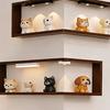 Corner Wall Shelves Wood Corner Floating Storage Shelves Wall-Mounted Display Rack for Book Plants Photos