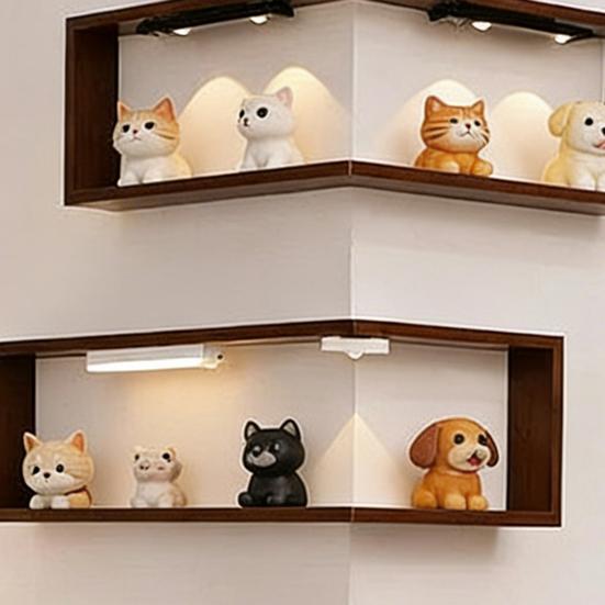 Mensole Angolari da Parete Mensole Angolari in Legno Mensole Portaoggetti Angolari Galleggianti Scaffale Espositivo da Parete per Libri Piante Foto