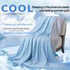 Cooling Blanket Cold Technology Bedding Summer Patchwork Quilts Soft Fashion Ins Japan&Korean Green Cold Throws Ab Side