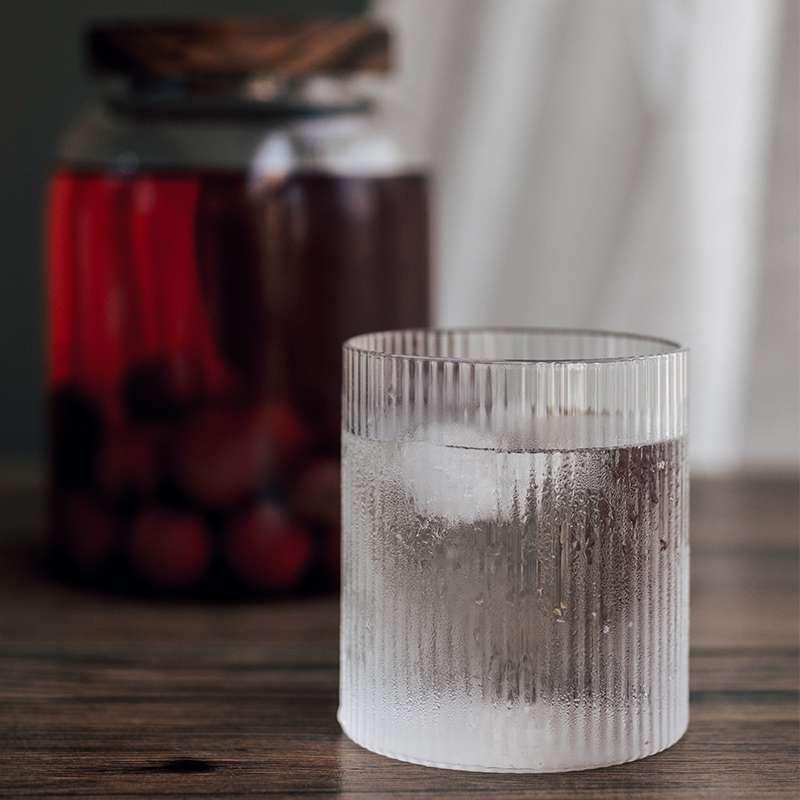 Hammer Pattern High Boron Glass Vertical Pattern Transparent Drinking Water Household Teacup Wine Cup Cold Drink Juice Coffee Cup