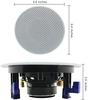 Herdio Ceiling-Mounted Speakers, 160W Round Ceiling Speaker System for In-Ceiling Installation