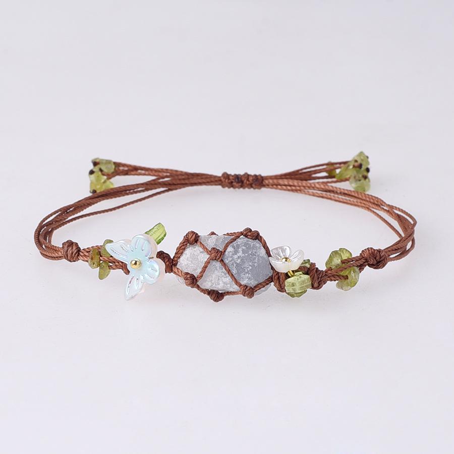 

Handmade Crystal Wreath Bracelet with Colorful Flowers - Gift for Bestie