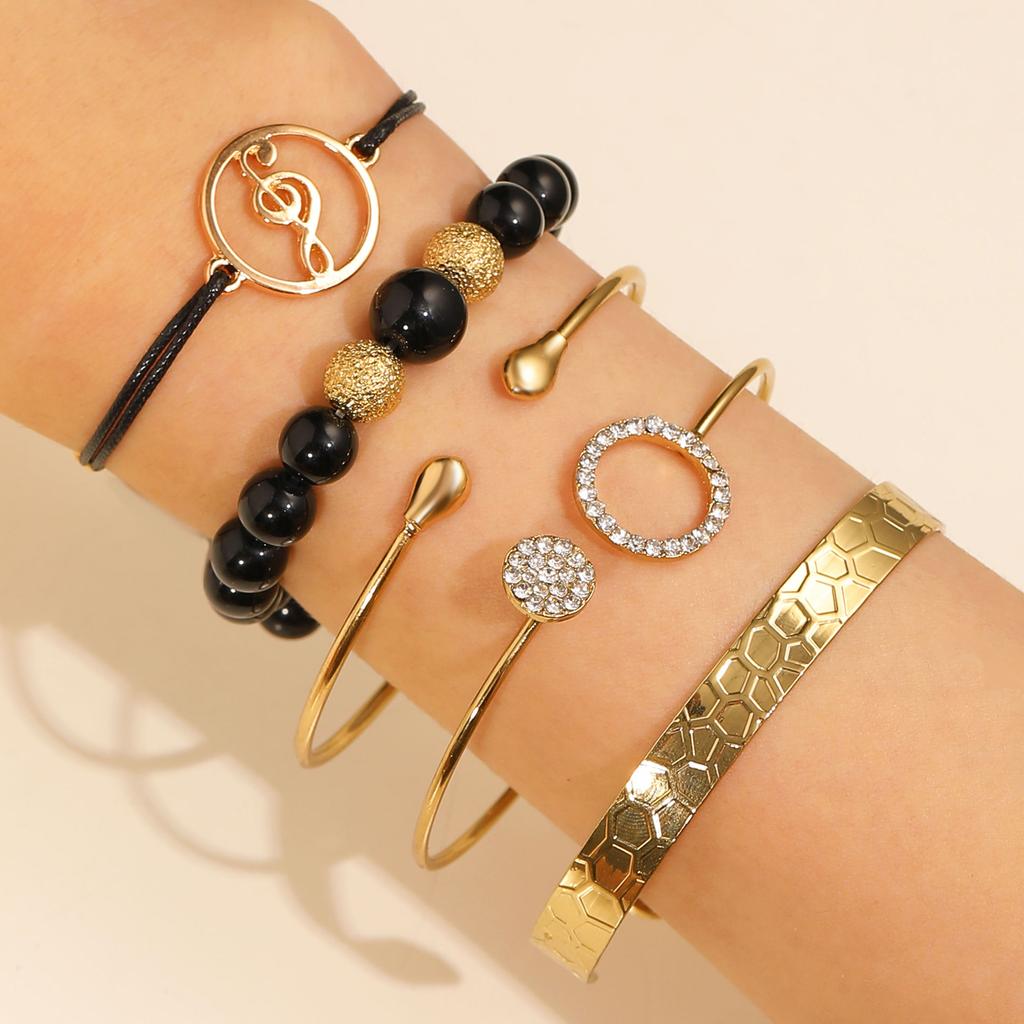 Vintage Mehrschichtiges Kettenarmband Set für Damen – Trendiger Europäischer Stil, Retro Minimalistischer Handschmuck, Grenzüberschreitende Heißverkauf Accessoires