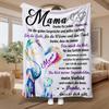 Mom Thank You for Moment Quote Mother'S Day Gift Soft Fleece Blanket Watercolor Elephant Heart Design Cozy Home Decor Throw M