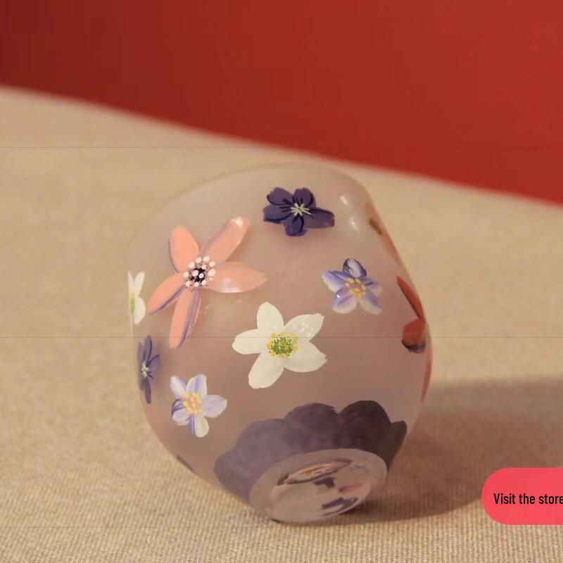 Japanese Style Hammered Gradient Starry Sky Glass Cup