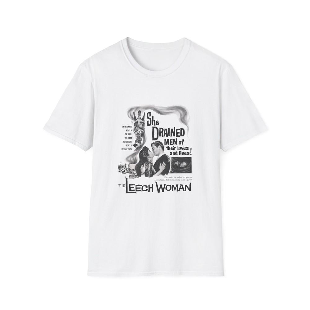 

1960 low budget horror rejuvenation film the leech woman movie poster tshirt 4XL