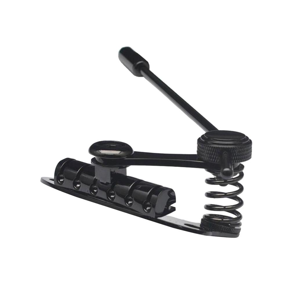 HuadaXtai Electric Guitar Tremolo Bridge Stop Bar Black Durable Bridge Parts Show Use Vibrato
