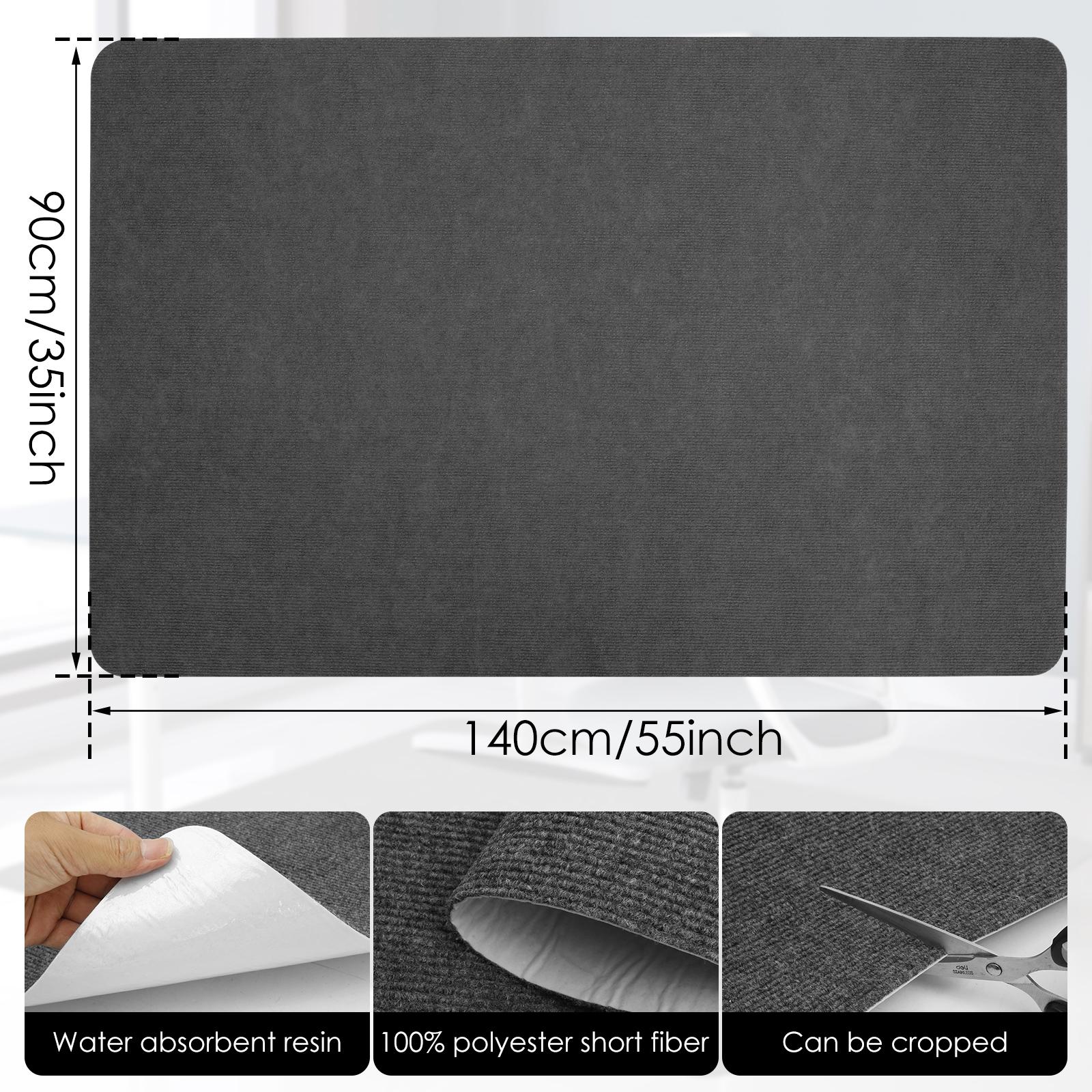 

1/2Pcs Office Chair Mat 90x140cm Anti Slip Desk Chair Mat Hardwood Floor Protector Polyester Under Desk Rug for Home Tile Floors 1PCS темно-сірий колір