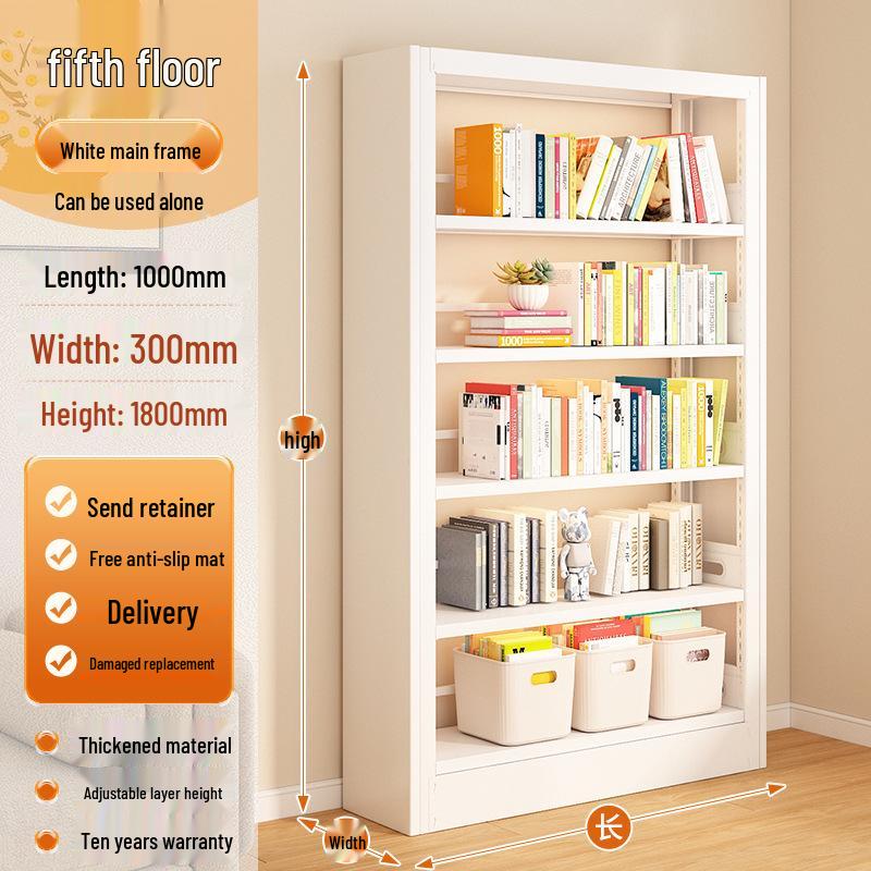 Steel Bookshelf with Whiteboard Doors, Multi-Layer Library Bookcase, Children's Picture Book Rack