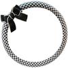 Car Steering Wheel Cover Summer Cotton Linen Breathable Non-Slip Goddess Houndstooth Bow All-Season Universal Handlebar Cover