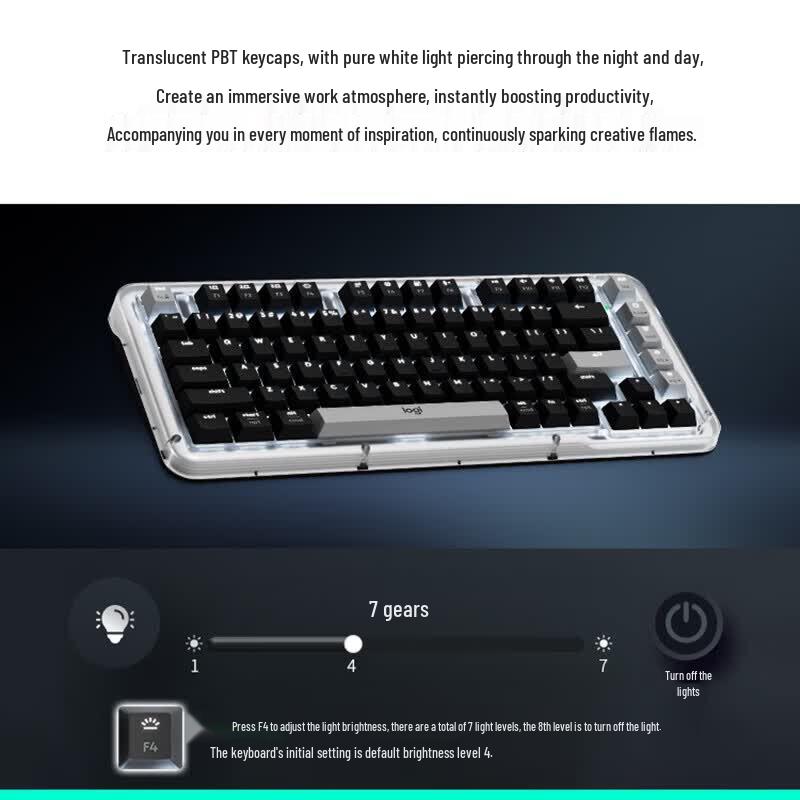 Logitech ALTO KEYS K75M AI Custom Wireless Mechanical Keyboard