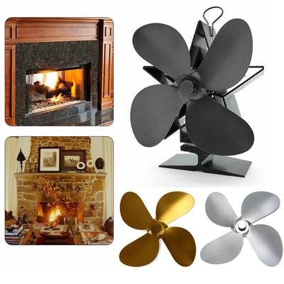 4  for Heat Powered Wood Stove Fan Wood Log Burner Fireplace Friendly Fan