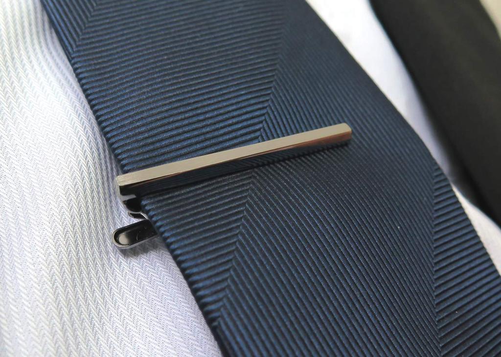 TATEOSSIAN Brushed Classic Tie Bar (Gunmetal) (Tie Pin/Tie Clip)