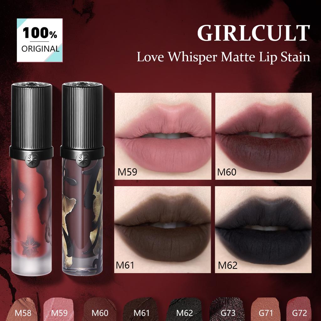Girlcult Love Whisper Matowy Płynny Szminka Aksamitnie Miękki Matowy Tint do Ust Lekki Nie Wysuszający Długotrwały Wykończenie Soft Focus do Odważnego Codziennego Makijażu Prezent
