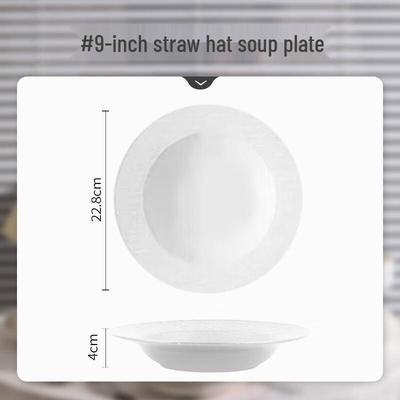 Wuhe Underglaze Ceramic Soup Plate