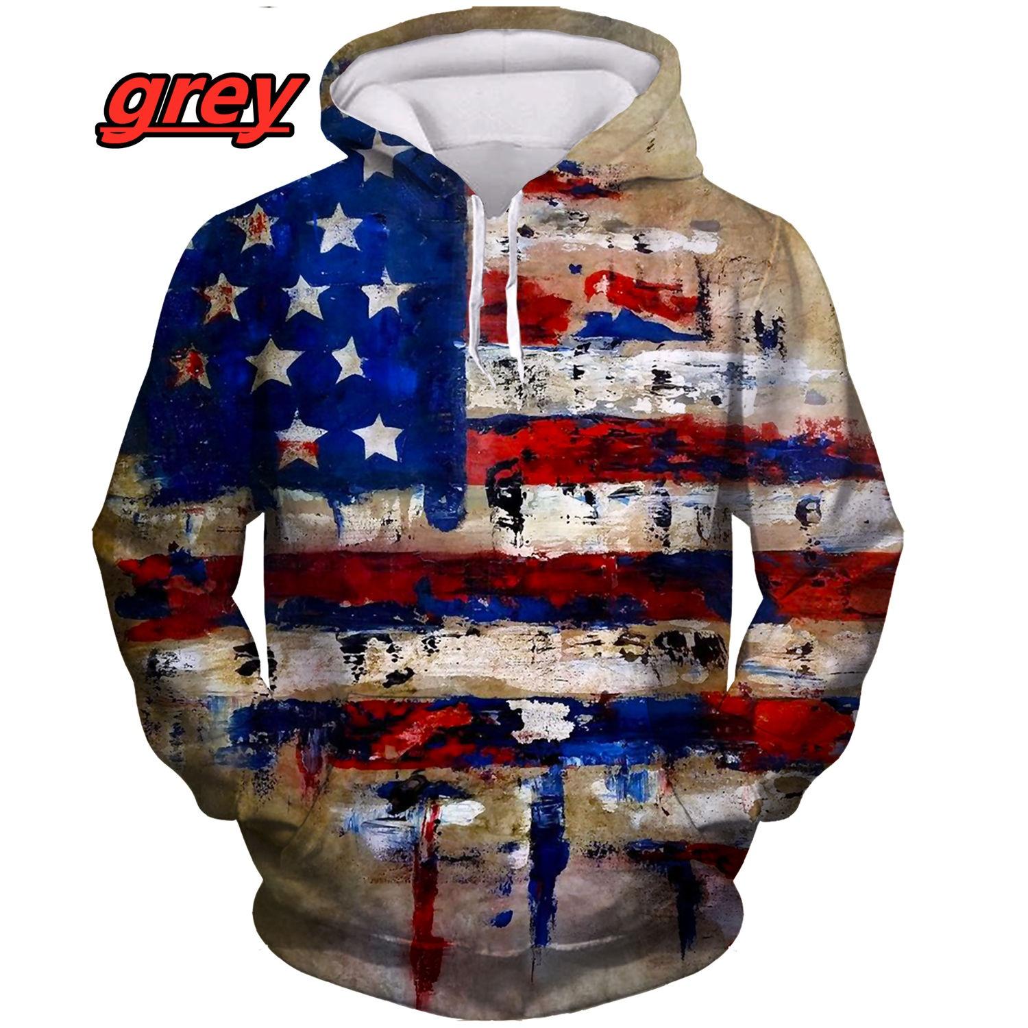 

Новая мода американский флаг толстовка с капюшоном персонализированный 3D свитшот мужчины/женщины хип-хоп повседневный длинный рукав уличная одежда пуловер 3XL