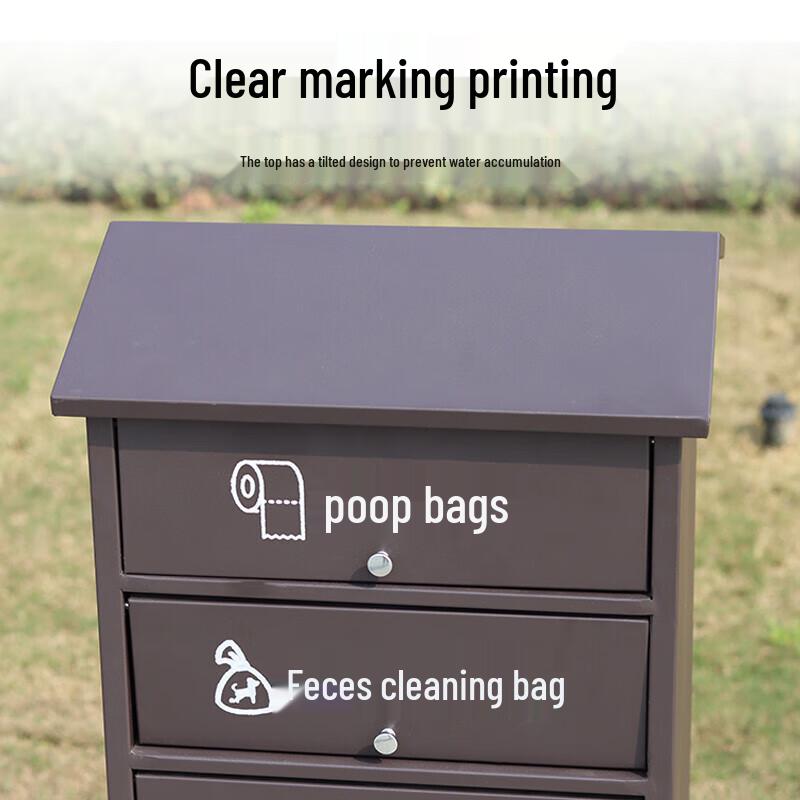 Outdoor Park Pet Waste and Litter Bin