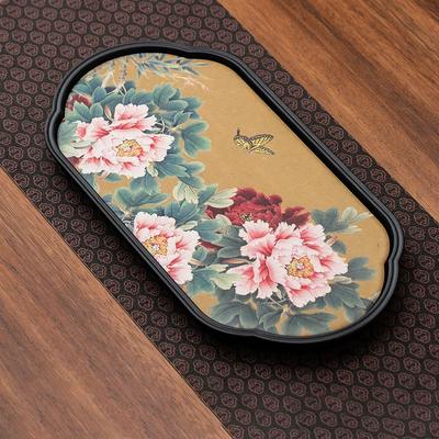 Saugfähiges Trocken-Blasentablett im chinesischen Stil Couchtisch Teetablett Teezubehör Retro-Teetablett Haushaltsdekoration Modern Neu