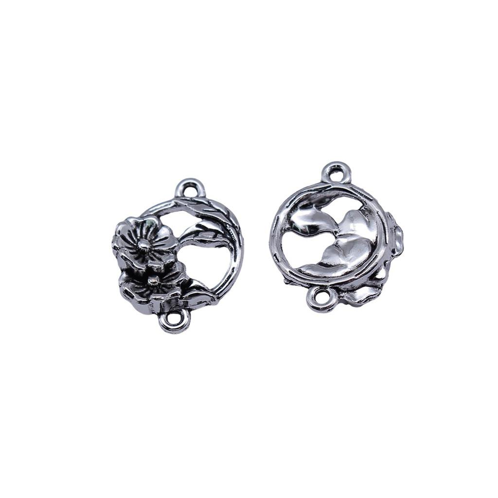 Filigree Diamond Shaped Connectors Ornate Multi Loop Links For Jewelry