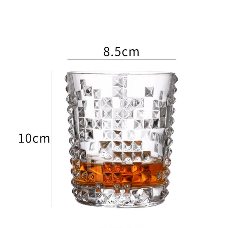 315ml/350ml Glass Diamond Relief Luxury Cups Water Dispenser Drinkware Wedding Gifts Wine Glasses Tazas Juice Cup Beverage Cup