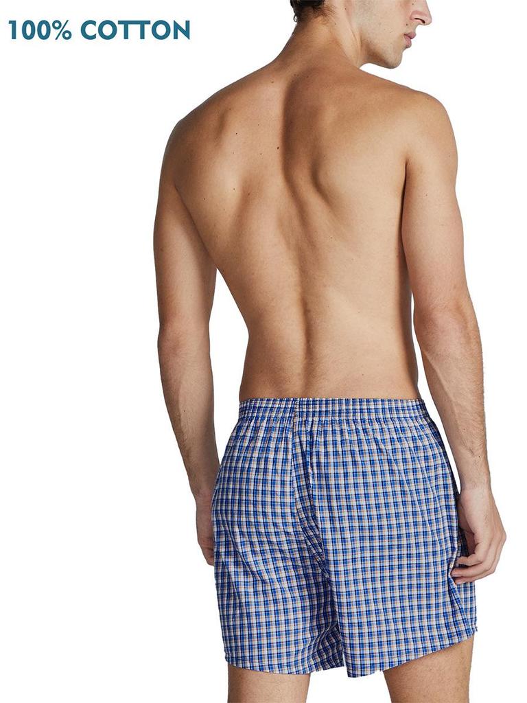 Men's Pure Cotton Boxer Briefs - 4 Pack (US Size)