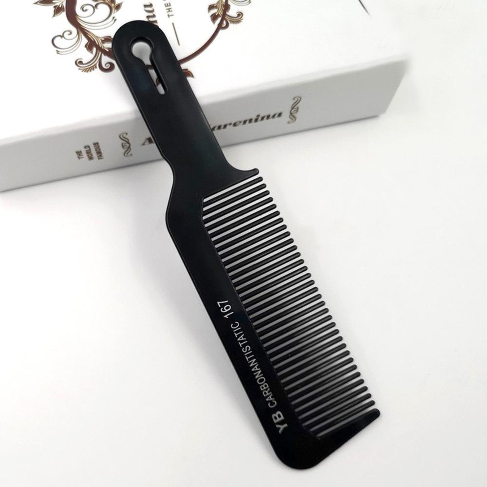 Black Flattop Hair Cutting Comb Wide Tooth Men Cut Hair Brush Professional Salon Barber Hair Clipper Hairdressing Carbon Combs