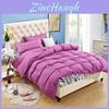 Luxurious Bedroom Pure Color Duvet Cover Pillowcases Quilt Cover Bedding Set Queen Size