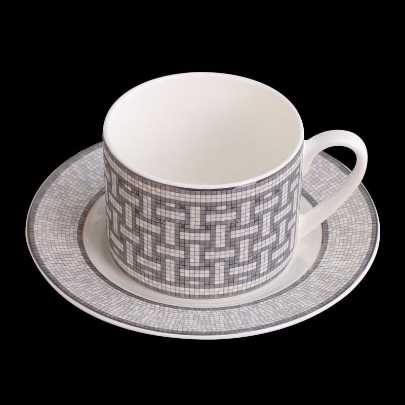 European Ceramic Coffee Cup and Saucer Set