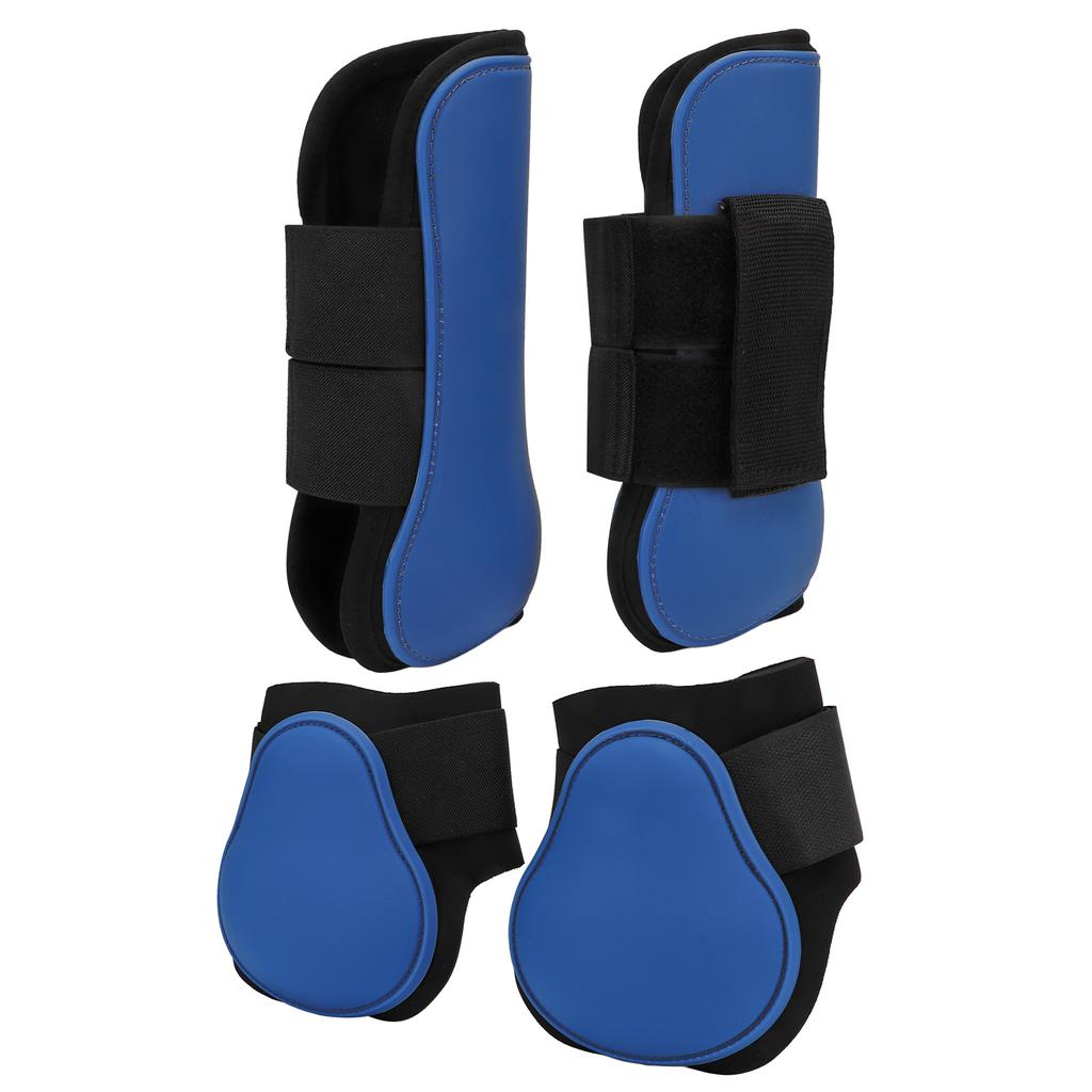4pcs Horse Leg Guard Convenient PU Neoprene Horse Support Boots for Racing Jumping TrainingSet of