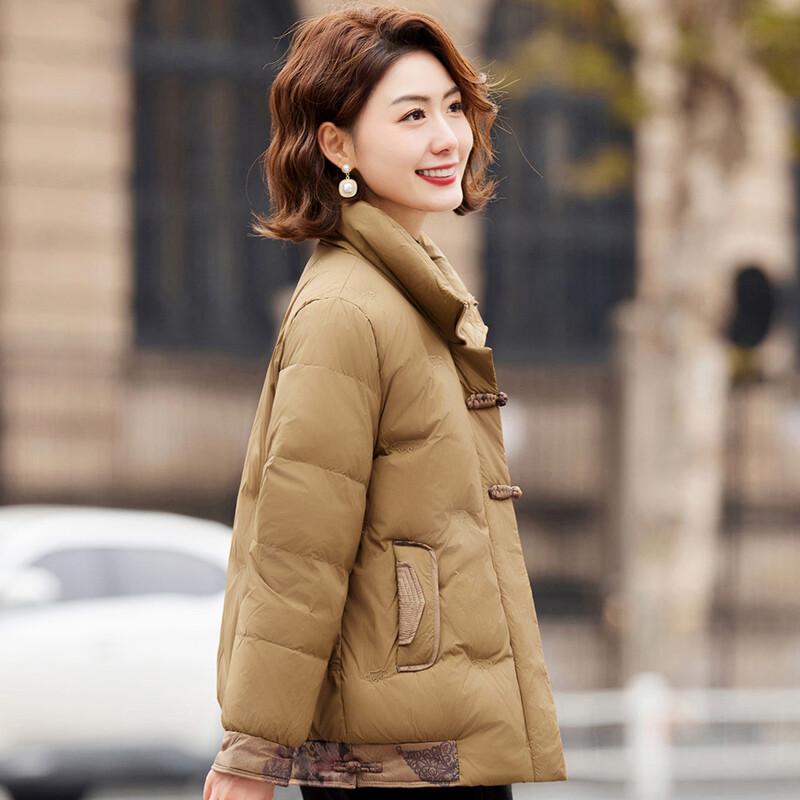 Pastel Women's Chinese Style Stand Collar Winter Down Jacket
