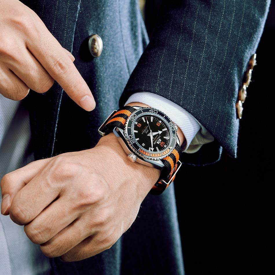 Paulareis Fully Automatic Mechanical Luminous Classic Canvas Strap Men's Watch