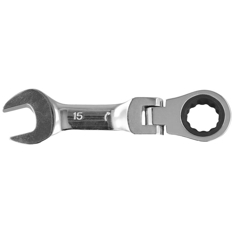 AEE2-Short Handle Ratchet Wrench With Movable Head,Quick Dual-Purpose Open End Wrench,Hardware Tool, Labor-Saving Wrench